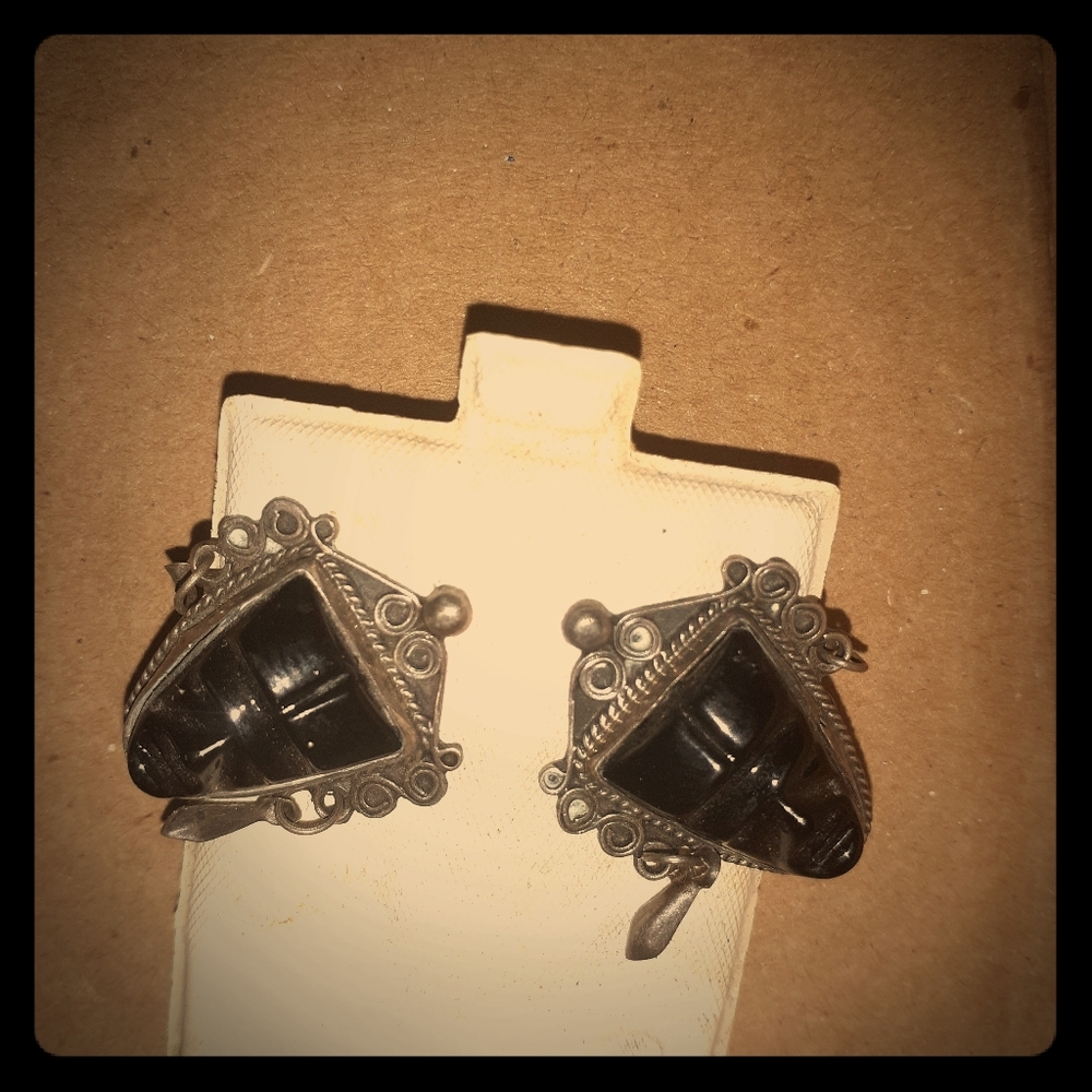 Vintage Tribal Earrings with clamp